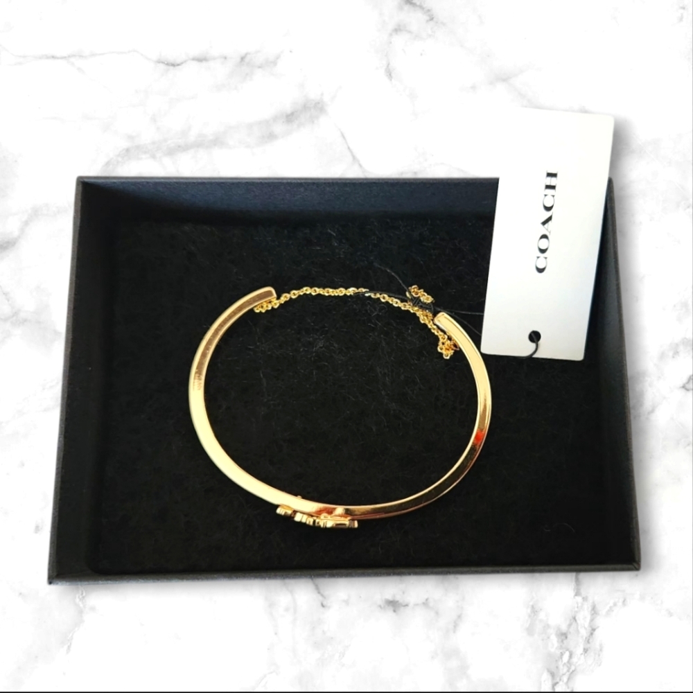NWT Coach Horse and Carriage Gold Tone Bracelet
